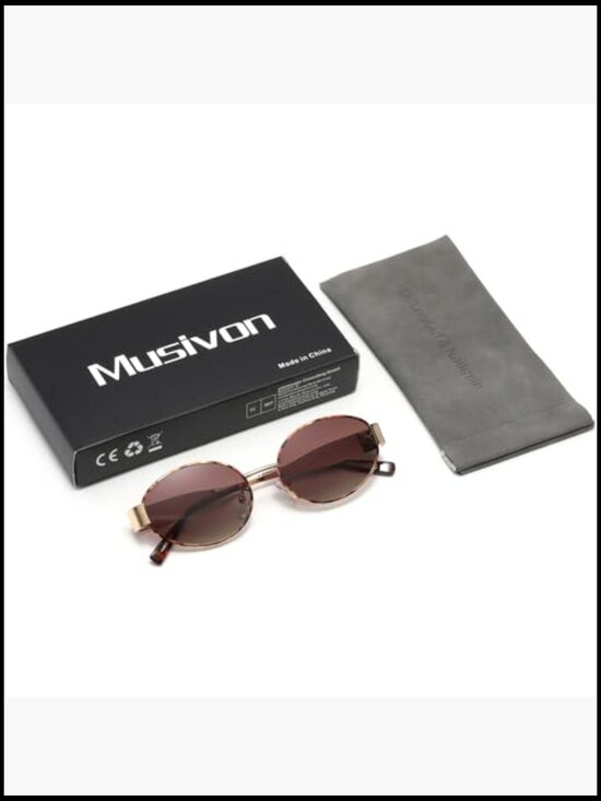 Metal Frame Retro Oval Polarized Sunglasses UV400 Protection main image 4